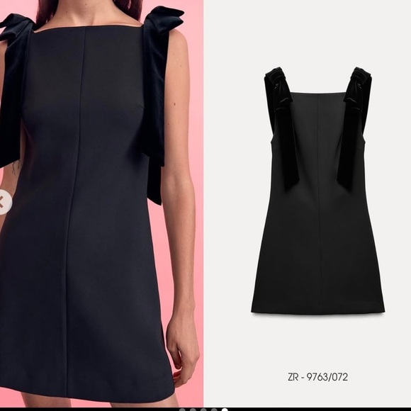 Zara velvet bows dress black - Picture 10 of 10
